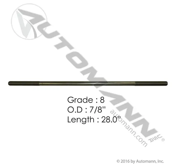 7/8" x 28" GR8 Threaded Rod