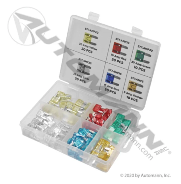 Automann 577.AMF100-KT Mini Blade Fuse Assortment 100 Pieces