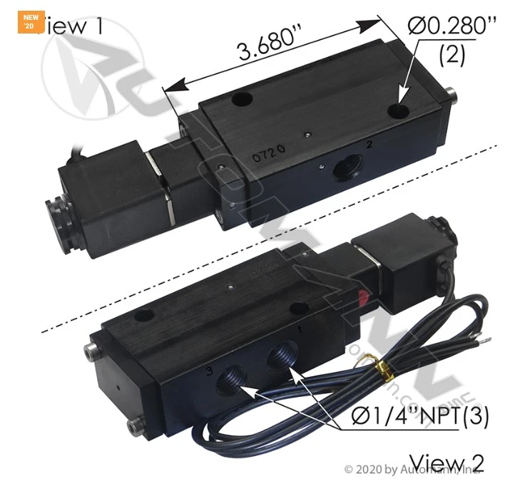 Solenoid Air Valve 3 Way