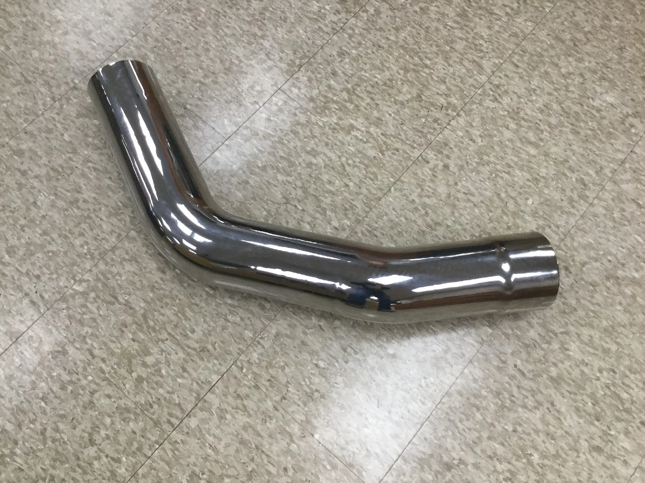 Grand Rock 5" 2-Bend ID/OD Pipe Left Chrome