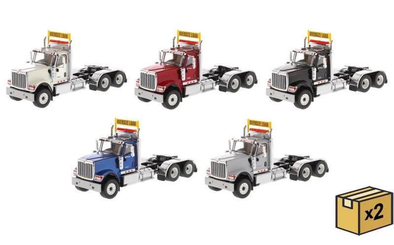 1:50 International HX620 SBFA Day Cab Tridem – 10-Piece Assortment – Sold Individually, Random Color