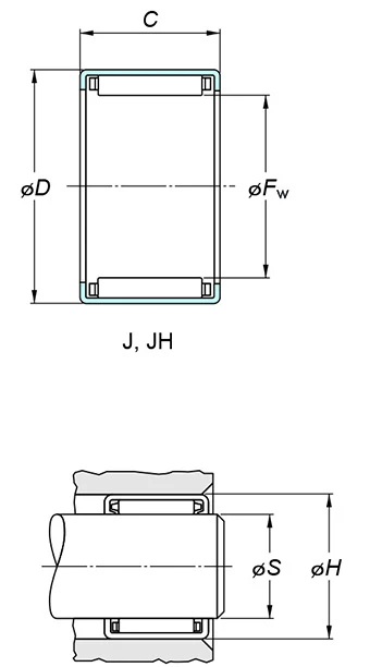 Caged Drawn Cup Needle Roller Bearing