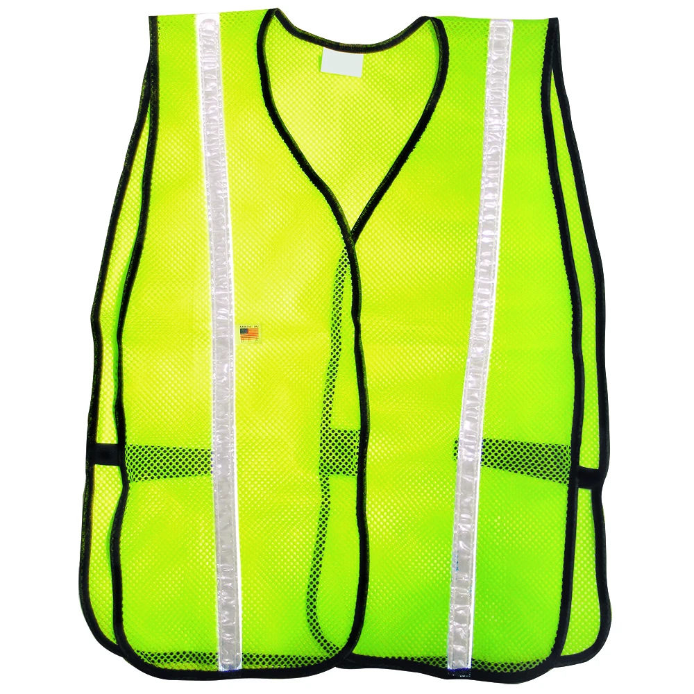 LIME KNIT VEST W/ 1" WHITE STRIPE VH302