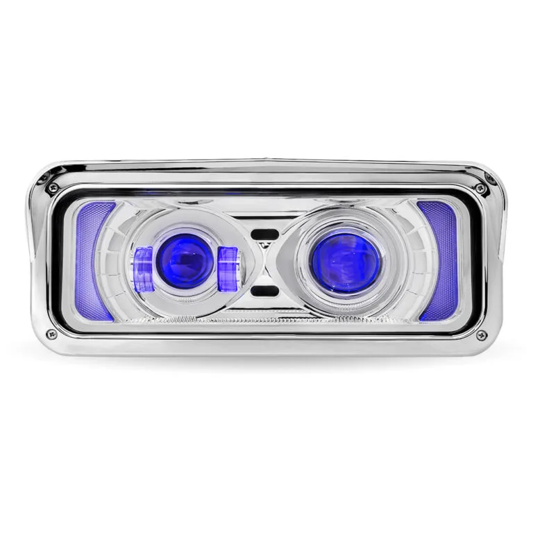 Universal LED Projector Headlight Assembly with Glow Position & Marker LED Accents