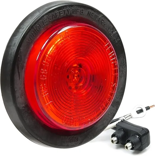1015 Vehicle Safety Manufacturing LED 2 1/2" Red Round C/M Lamp Sea LED