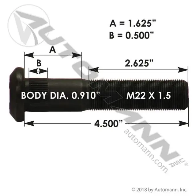 Automann 201.6141 Wheel Stud