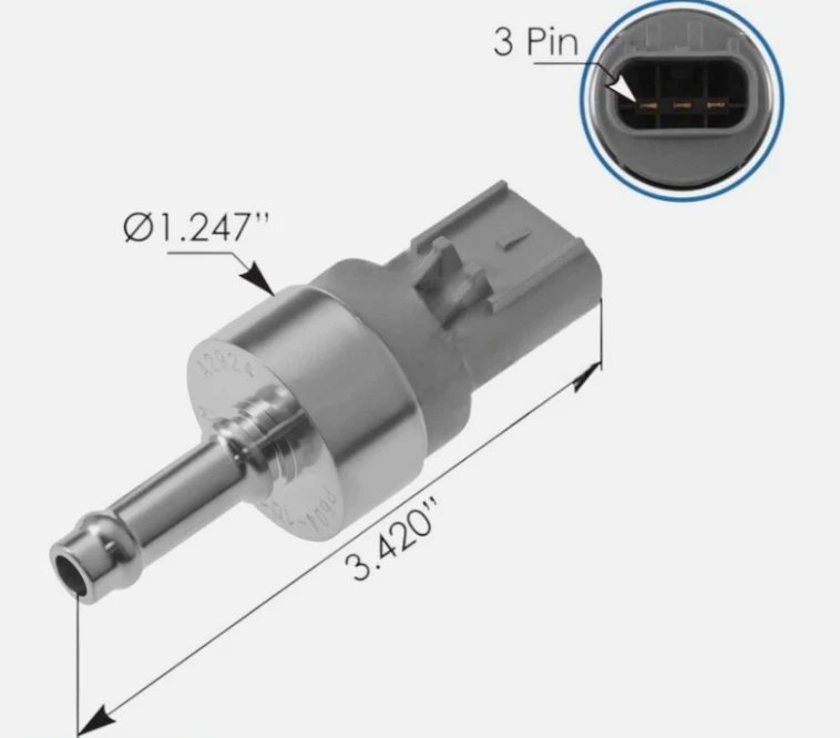 Exhaust Back Pressure Sensor - DOC Inlet