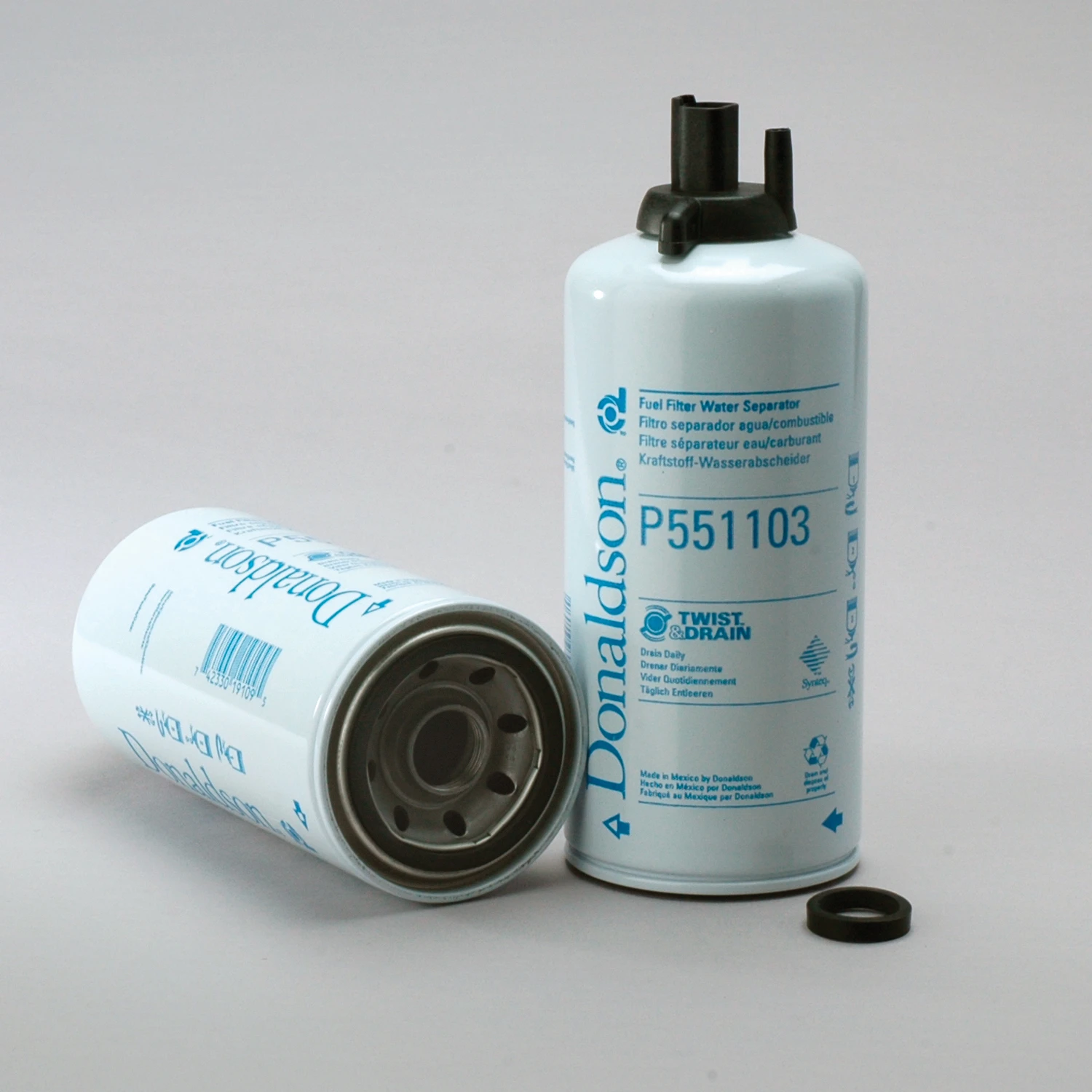 Fuel Filter, Screw-On Water Separator, Twist & Drain
