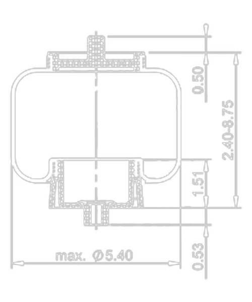 Triangle Suspension AS-8382P - Triangle Air Spr - Rolling Lobe