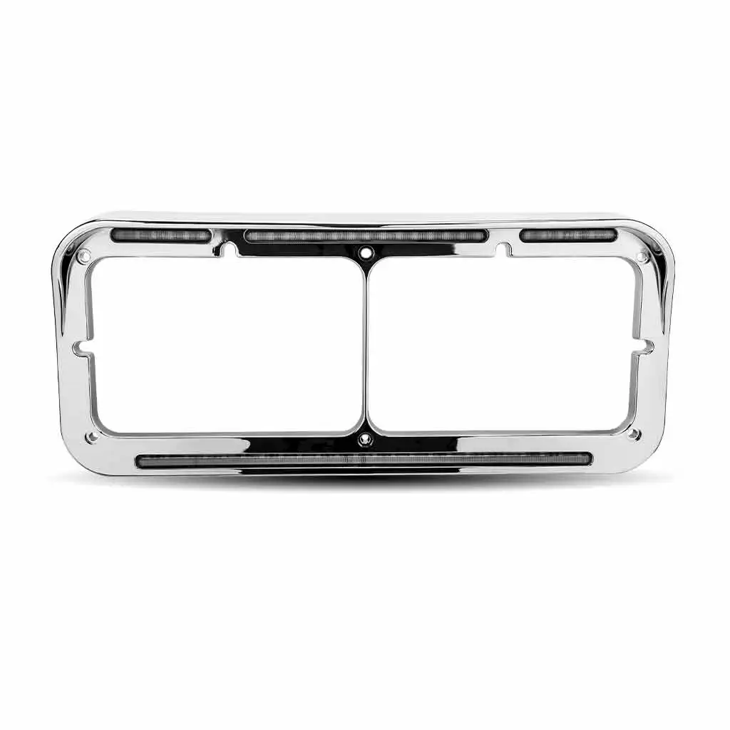 Clear Amber Accent Auxiliary LED Headlight Bezel - 51 Diodes