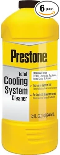 Prestone AS105R-6 Total Cooling System Cleaner, 32 oz (6-Pack)