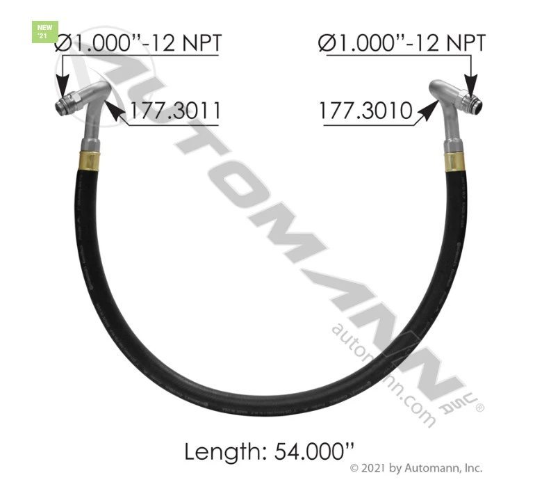 Air Spring Hose Kit Kenworth 54in