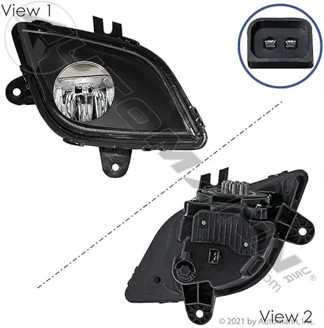 RH Black LED Fog Lamp Freightliner