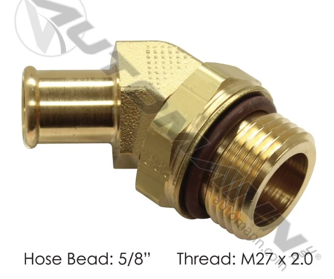 Bead Fitting 5/8in Hose X M27x2.0 45 Deg