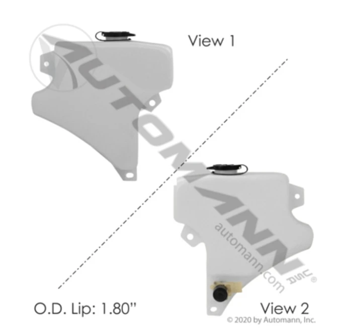 Automann 575.1022 Washer Fluid Reservoir for Peterbilt
