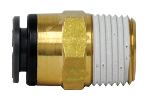 DOT Push-In Male Connector 3/4" Tube - 3/8" Thread (QL136812C)