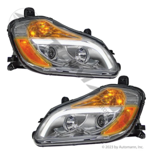 Automann 564.59090SC Kenworth Headlamp Chrome LH/RH Kit