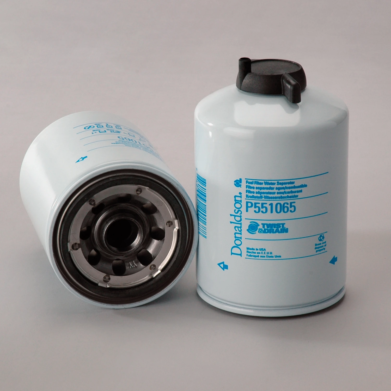 Fuel Filter, Screw-On Water Separator, Twist & Drain
