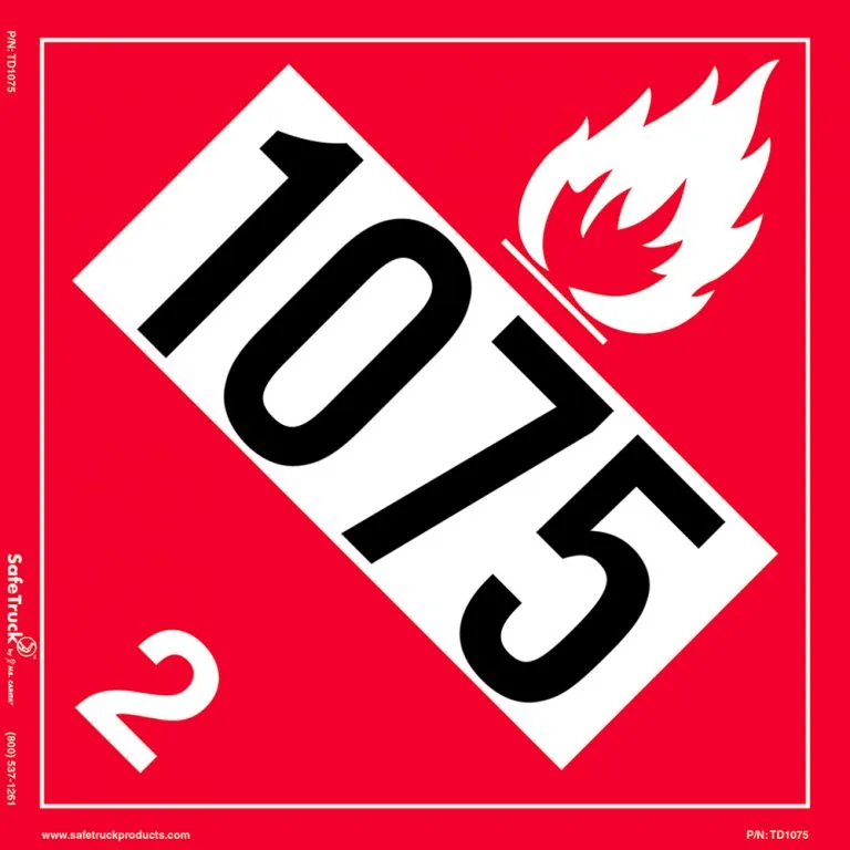 10.75" x 10.75" FLAMMABLE 2 - 1075 Class 2 Decal TD1075