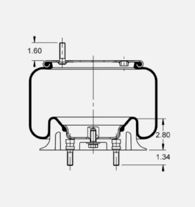 Triangle Suspension AS-8515 Triangle Air Spr Rolling Lobe