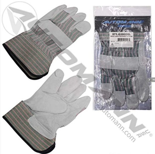Automann 571.G2002XL Leather Palm Safety Cuff Gloves XLarge