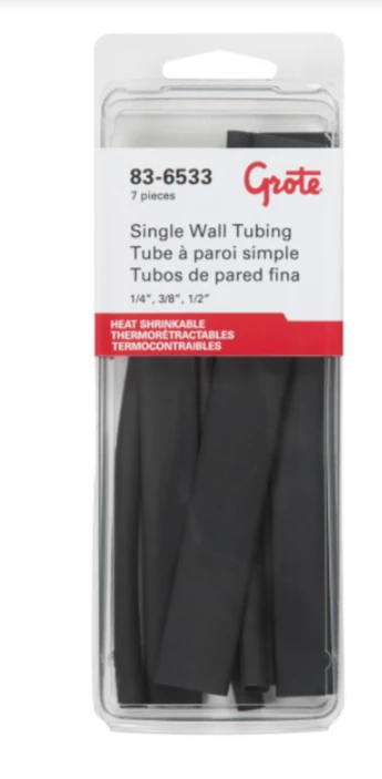 Dual & Single Wall Tubing Kits 83-6533 Single Wall, Black