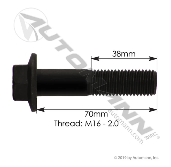 Flange Bolt Metric 16mm-2 x 70mm