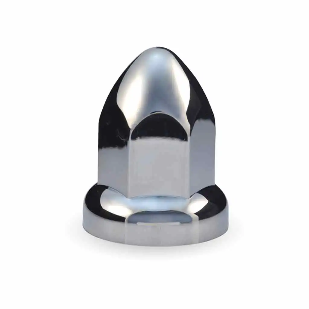 Chrome Plastic 33mm Push On Nut Cover with Flange
