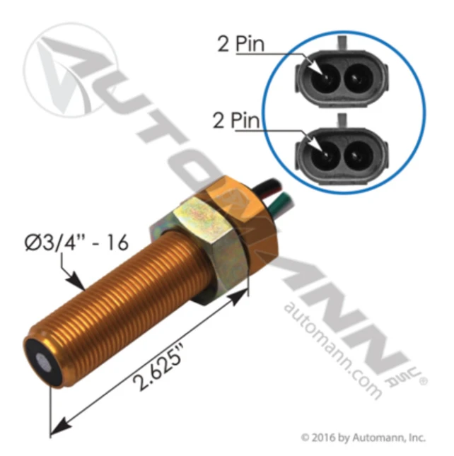 Automann 577.46552 Freightliner ABS Speed Sensor