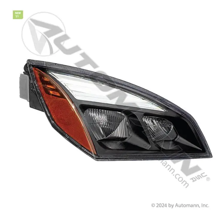 Headlamp RH Black LED Freightliner