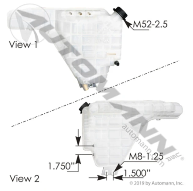 Automann 575.10315 IH Navistar Coolant Reservoir