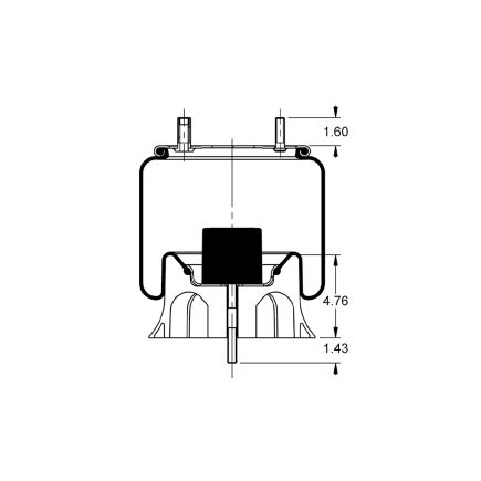 Triangle Suspension AS-8424 Triangle Air Spr Rolling Lobe