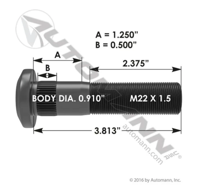 Automann 201.6044 Wheel Stud