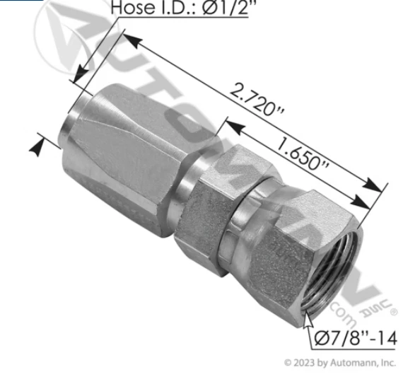 Automann 818.38400-1010 Dut Fitting Dual Seat 5/8in JIC