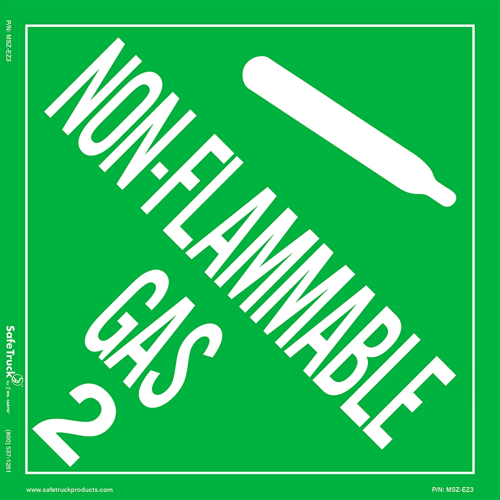 Ms. Carita 10.75"x 10.75" NON-FLAMMABLE GAS 2 Decal MSZ-EZ3
