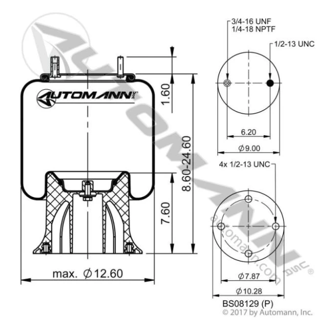 Automann AB1DK23L-9350 Air Spring Rolling Lobe