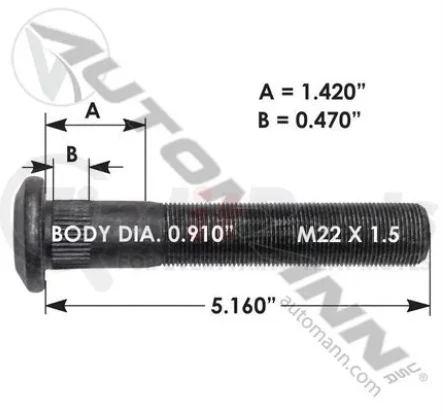 Automann 201.6247 Wheel Stud