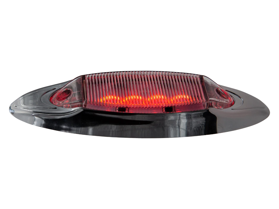LED 6” Clearance Marker with Chrome Bezel 4 LED Clear Lens