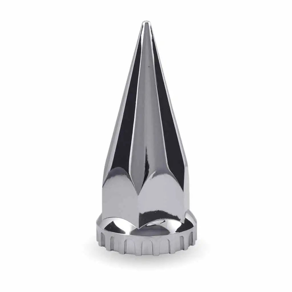 33mm Pointed Threaded Nut Cover with Flange - Chrome ABS