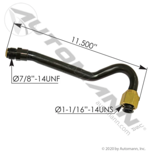 Automann 561.46817 Freightliner Air Discharge Pipe Hard Line