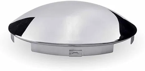 Trux THUB-4N - 4 Notch Dome Front Hubcap Chrome Metal