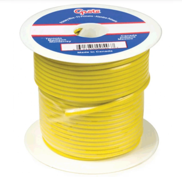 General Purpose Thermoplastic Wire 89-6011 Length 25' Yellow