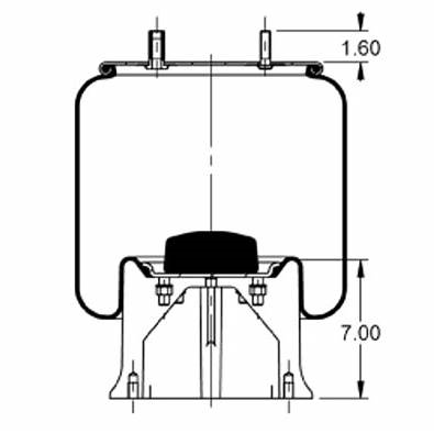 Triangle Suspension AS-8313 - Triangle Air Spr - Rolling Lobe - AS-8313