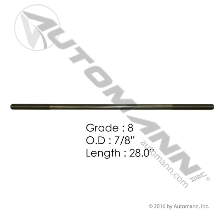 7/8" x 28" GR8 Threaded Rod - TR808728