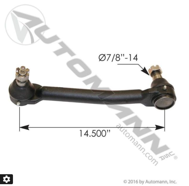 Automann 463.DS5533 Drag Link - 14.500 in C-to-C, IHC/Navistar - 463.DS5533