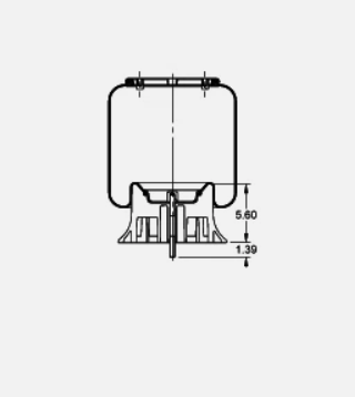 Triangle Suspension AS-8472 Triangle Air Spr Rolling Lobe - AS-8472