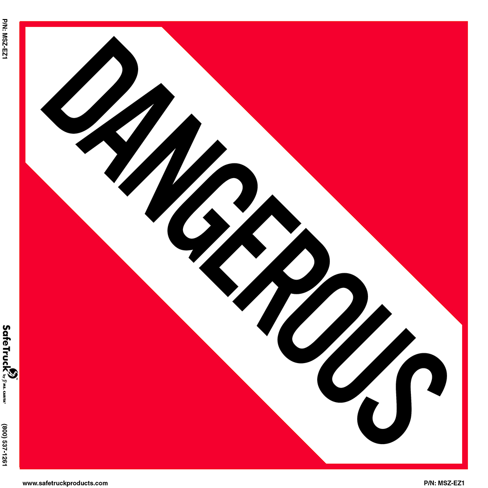 Ms. Carita 10.75” x 10.75” DANGEROUS Decal MSZ-EZ1 - MSZ-EZ1