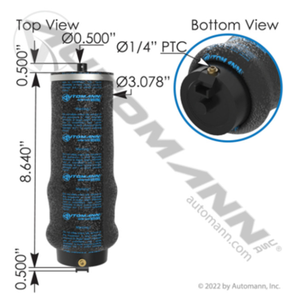 Automann ABSZ70-7197 Air Spring Seat Bag | Wofford Truck Parts