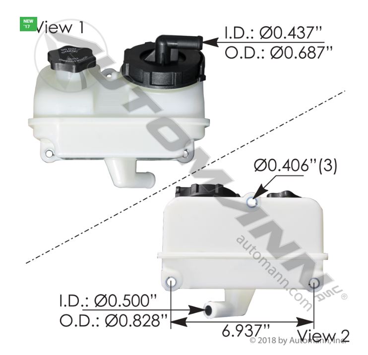 Power Steering Reservoir Freightliner - 575.1076