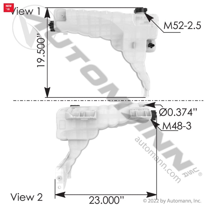 Coolant Reservoir Peterbilt - 575.1024